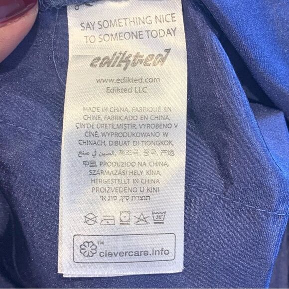 Edikted Blue Parachute Pants High Rise Size XS/S - Picture 6 of 10